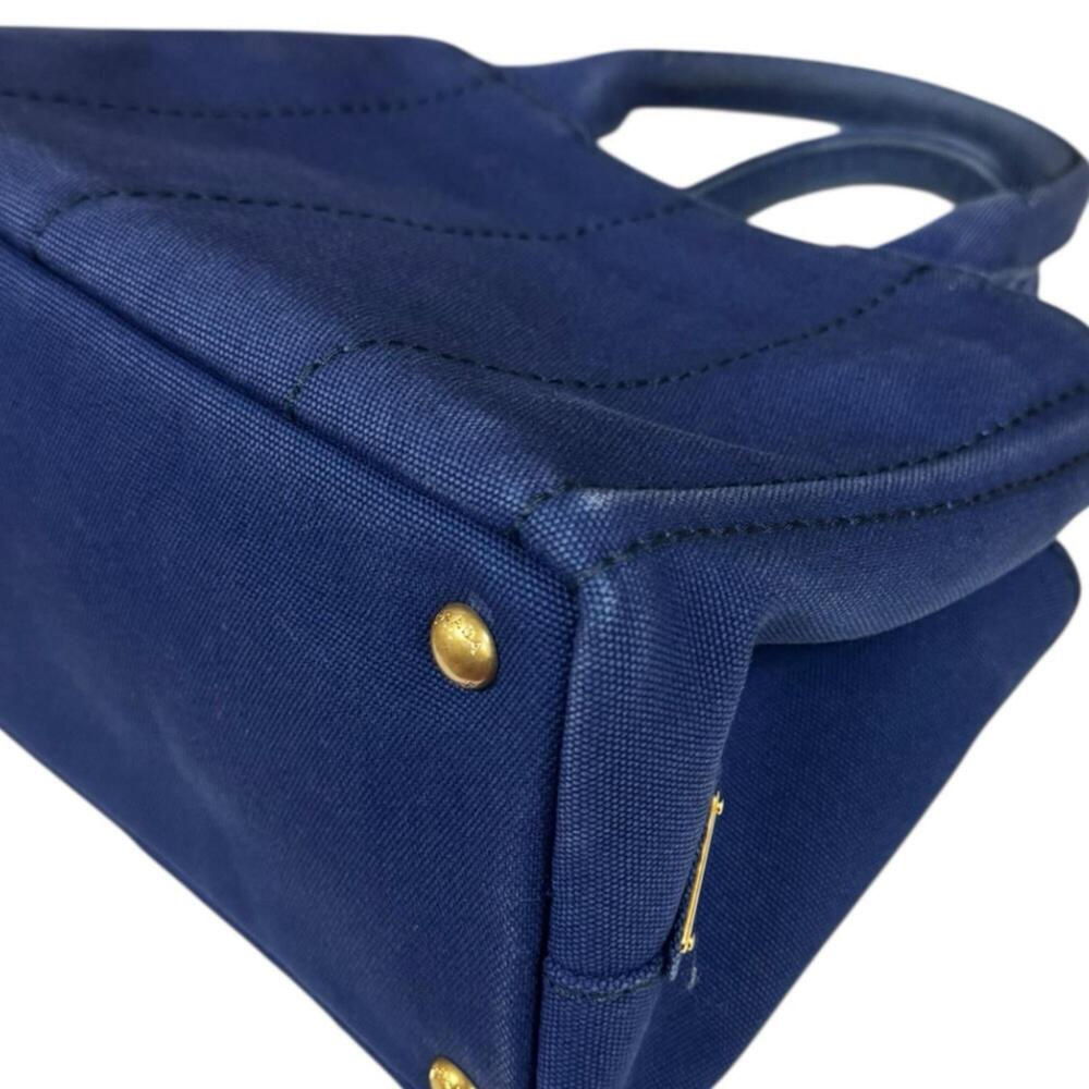 PRADA Blue Canvas Shoulder Bag - Picture 15 of 16